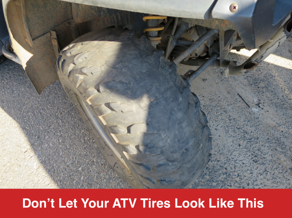 don't let your atv tires look like this bad tire